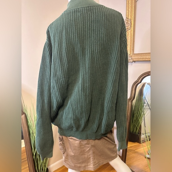 LLBean Driver's Knit Sweater, Men's XXL Green Vintage /eaa472123 90's - Picture 3 of 6
